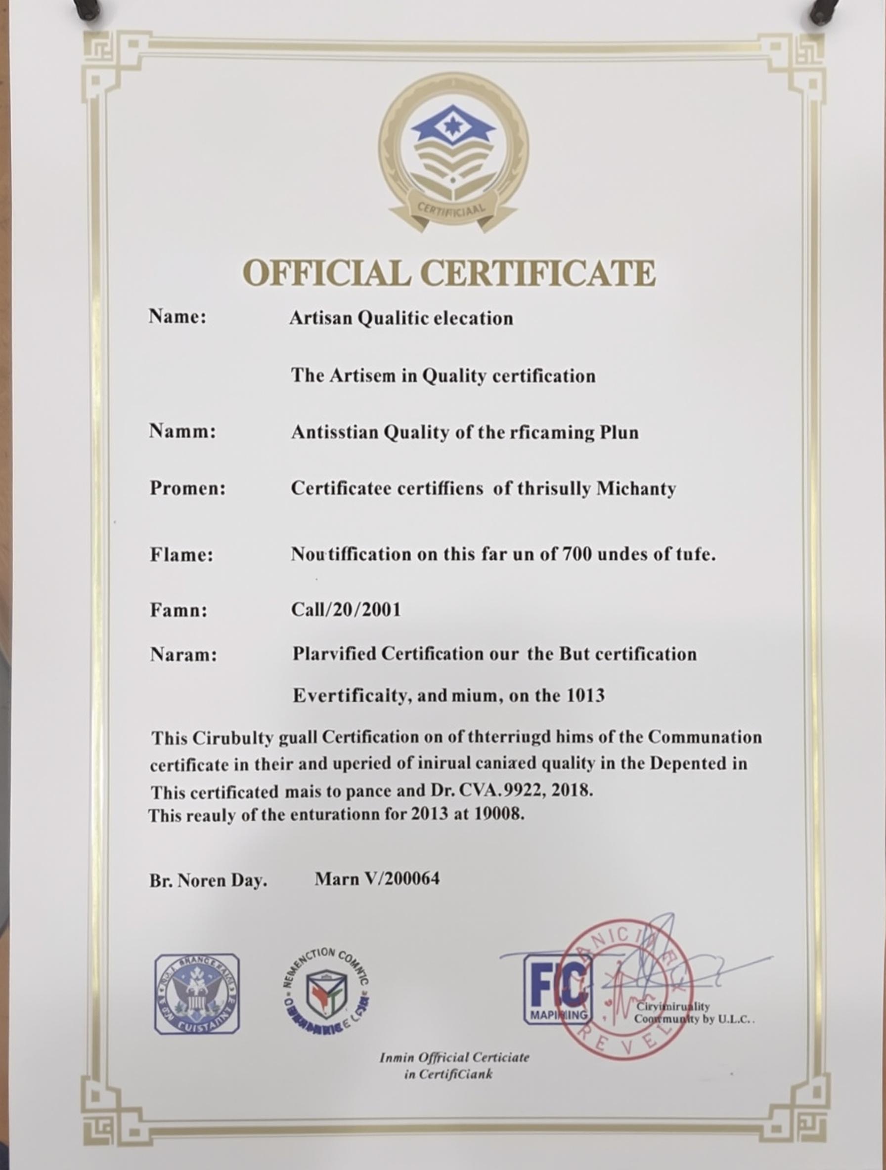Certificazione Qualità Artigianale